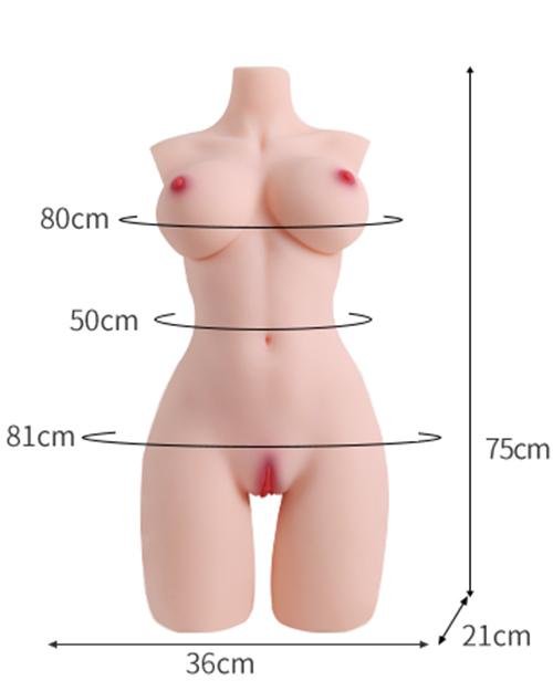 ตุ๊กตายางครึ่งท่อน TPE หุ่นเท่าคนจริง 75cm
