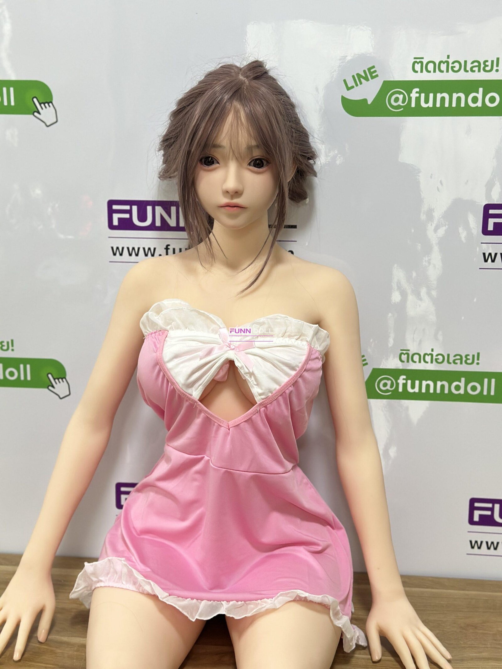 ตุ๊กตายางพร้อมส่ง หัวซิลิโคน 148cm น้องจูเน่