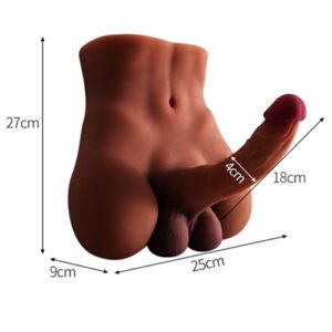 ตุ๊กตายางครึ่งท่อนผู้ชาย หุ่นล้ำ Dildo สมจริง รุ่น M1