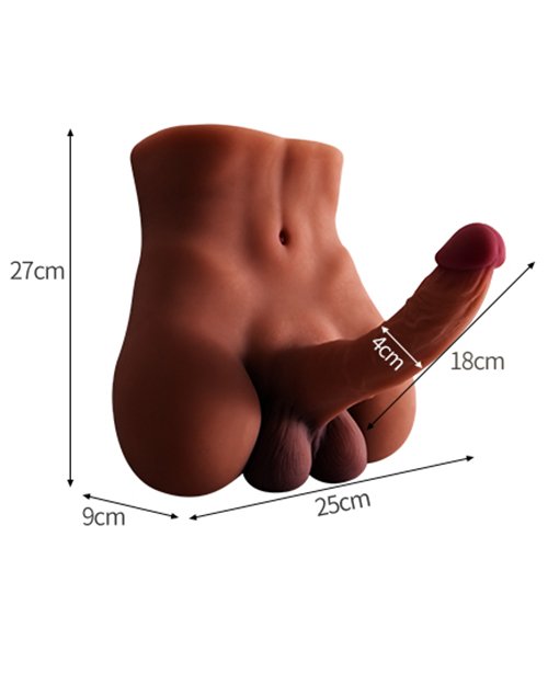 ตุ๊กตายางครึ่งท่อนผู้ชาย หุ่นล้ำ Dildo สมจริง รุ่น M1
