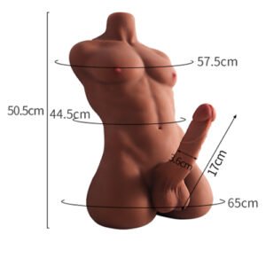 ตุ๊กตายางครึ่งท่อนผู้ชาย หุ่นล้ำ Dildo สมจริง รุ่น M3