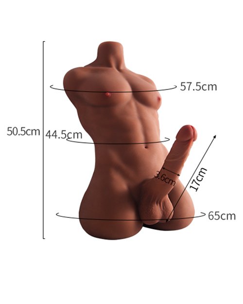 ตุ๊กตายางครึ่งท่อนผู้ชาย หุ่นล้ำ Dildo สมจริง รุ่น M3