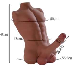 ตุ๊กตายางครึ่งท่อนผู้ชาย หุ่นล้ำ Dildo สมจริง รุ่น M4