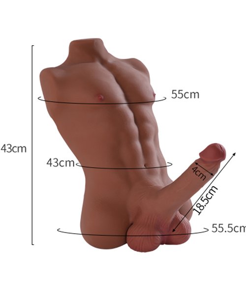 ตุ๊กตายางครึ่งท่อนผู้ชาย หุ่นล้ำ Dildo สมจริง รุ่น M4