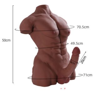 ตุ๊กตายางครึ่งท่อนผู้ชาย หุ่นล้ำ Dildo สมจริง รุ่น M5