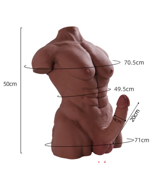 ตุ๊กตายางครึ่งท่อนผู้ชาย หุ่นล้ำ Dildo สมจริง รุ่น M5