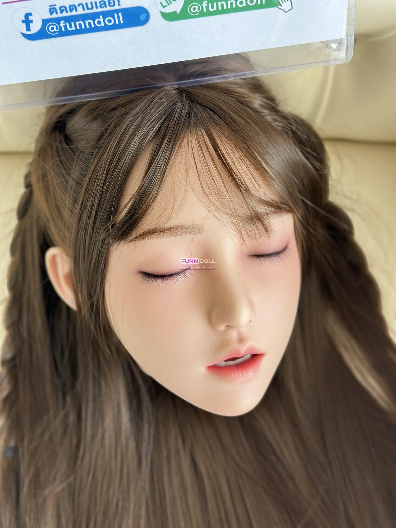 หัวตุ๊กตายางพร้อมส่ง หัวซิลิโคนปลูกผม มีช่องปาก เพดาน ฟัน ลิ้น น้องปุยฝ้าย สั่งหัวเพิ่มเติมแอดไลน์ - Image 2