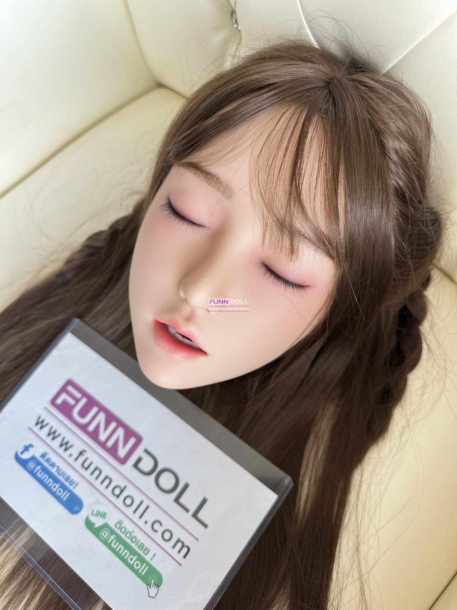 หัวตุ๊กตายางพร้อมส่ง หัวซิลิโคนปลูกผม มีช่องปาก เพดาน ฟัน ลิ้น น้องปุยฝ้าย สั่งหัวเพิ่มเติมแอดไลน์ - Image 11