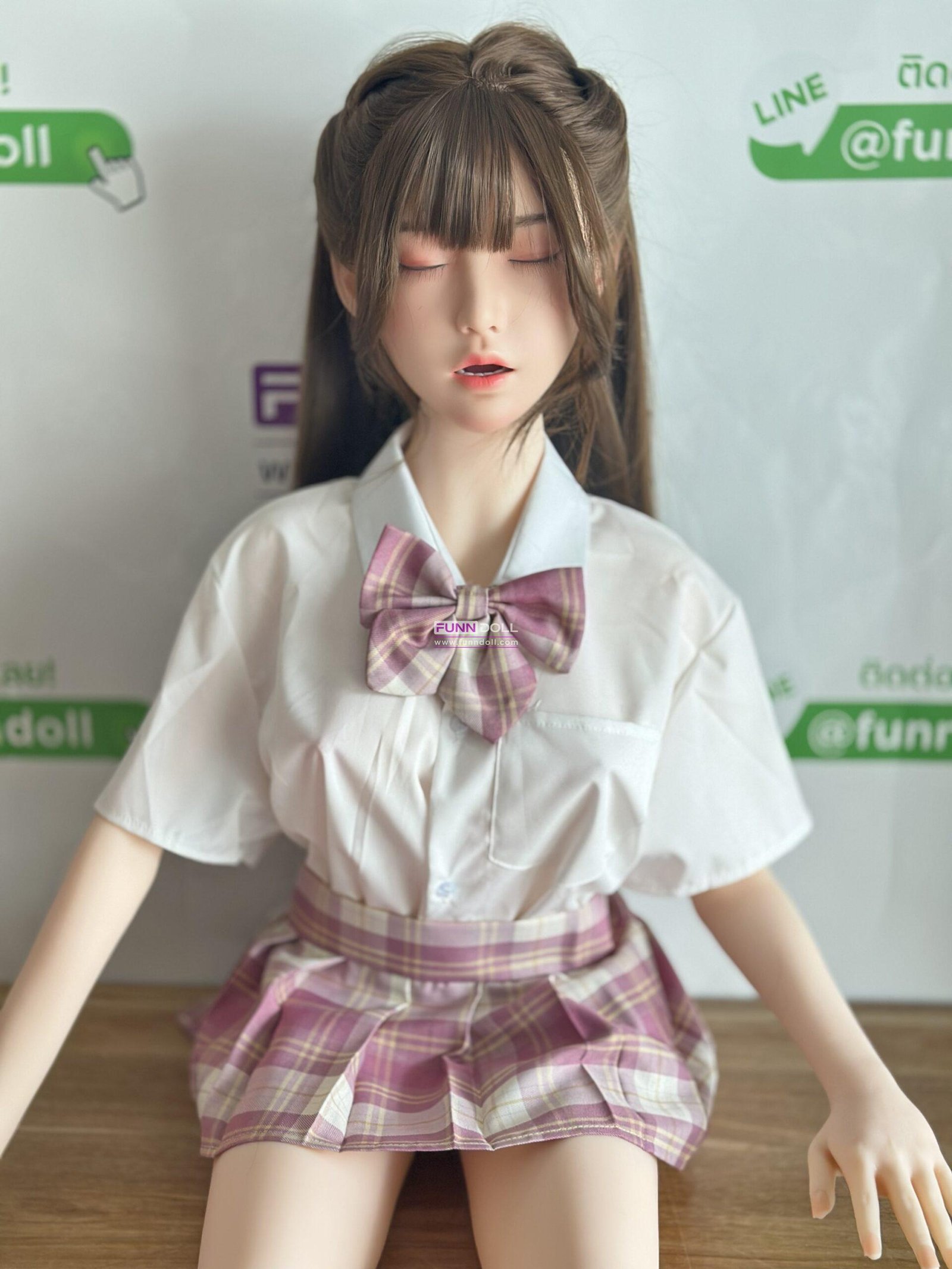 ตุ๊กตายางพร้อมส่ง หัวซิลิโคน 135cm. น้องปุยฝ้าย มีช่องปาก